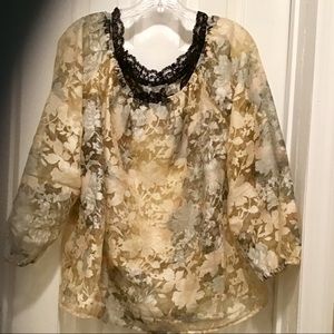 Alberto Makali Designer Off Shoulder sheer blouse
